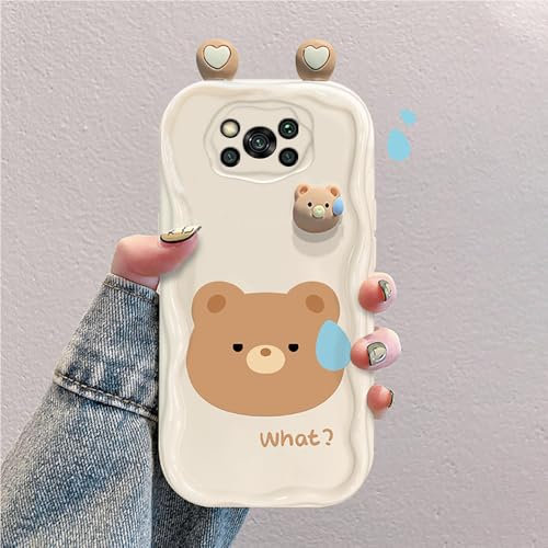 Funda Dibujos Animados 3D Compatible con Xiaomi Poco X3 NFC/Poco X3 Pro Linda Silicona Prueba Golpes Elegante