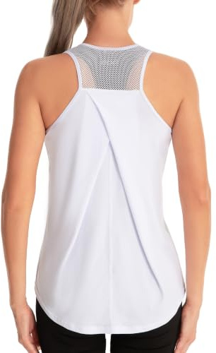 Dawnrole Damen Sport Tank Top Ärmelloses Leichte Fitness Top Yoga Oberteile