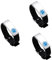 SOIMISS 3 Stk Edelstahlarmbänder Bettelarmband Modisches Armband Personalisiertes Armband Handarmband Für Männer Blaues Armband Paararmband Aus Edelstahl