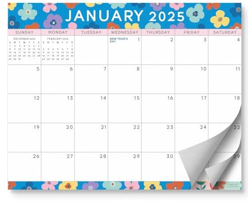S&O New Floral Magnetic Fridge Calendar from January 2025-June 2026 - Tear-Off Refrigerator Calendar to Track Events & Appointments-18 Month Magnetic Planner for Fridge for Easy Planning-8x10 in.