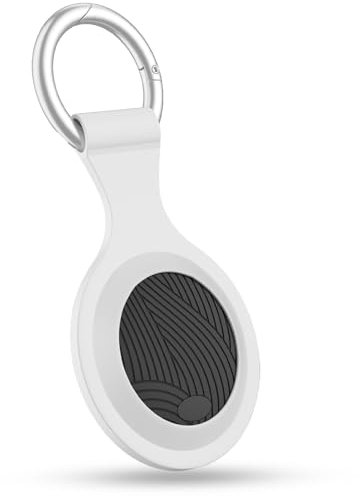 Warmfay Air Tracker Tag Kompatibel mit Apple Wo ist? (NUR iOS), Koffer Tracker mit Schutzhülle/Schlüsselanhänger, Wasserdicht Bluetooth Schlüsselfinder für Geldbörse/Taschen/Koffer, Schwarz/1er Pack