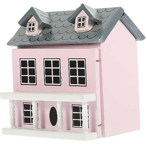 HONMEET Miniatur Villa Miniature House Für Garten Spielzeug Detaillierte Mini Möbel Für Kreative Spielwelten