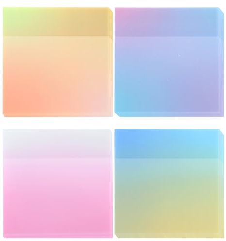 AOZUO 200 Blätter Transparente Haftnotizen, 8 x 8.1cm Sticky Notes Schulsachen School Supplies Wasserfest Textmarker Set Bürobedarf Durchsichtige Für Büro Zuhause Schule Sitzung Bibelkommentare