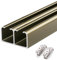 Kit hardware per porta scorrevole doppia resistente, 360 cm, in alluminio, per soggiorno, ufficio e cucina, elegante e facile da installare
