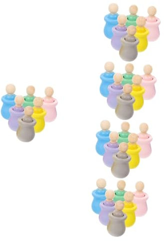 Toyvian 3 Sätze Teiliges Unbemalte Holzpuppen Diy Bastelfiguren Für Natürliche Holzfiguren Zum Bemalen Kreative Deko Für Familie Und Freunde Bastelaktivitäten 6 Stück * 3