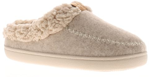 Strollers Womens Faux Wool Slippers Warm Borg Fleece Lined Cosy Slip On Moccasin House Shoes with Sturdy Non Slip TPR Rubber Like Outsole