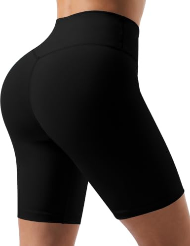 WISMBOX Radlerhose Damen Kurze 8 High Waist, Blickdichte Kompressions Sport Shorts, Seamless Sporthose for Gym Yoga Fitness