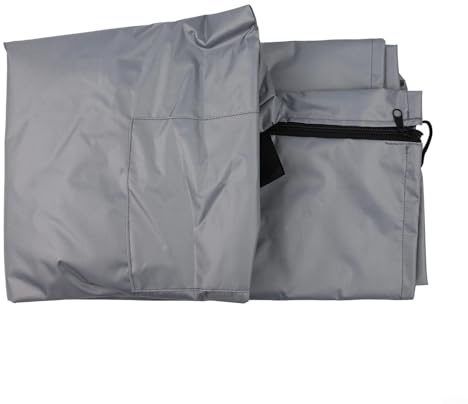 Alanmoship Outdoor Fridge Cover for 3.0 Cu Ft Upright Freezer, Waterproof 210D Oxford Protector with Storage Pockets and Windproof Straps, 56x58x86cm 58x58x142cm(grey S)