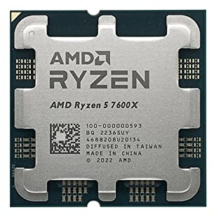 A R 5 7600X R5 4,7 GHz 6 cœurs 12 Fils CPU Processeur 5NM L3 = 32M 100-000000593 Socket AM5 Boîte d'origine sans Ventilateur