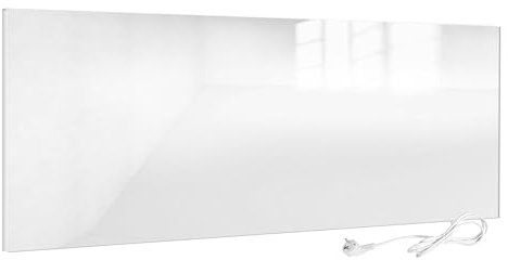 VIESTA® Glas-Infrarotheizung 700 W – Effizientes Heizpaneel mit Carbon-Crystal-Technologie & Ein/Aus-Schalter – Flache Wandheizung aus Sicherheitsglas – Moderne Infrarot Glasheizung