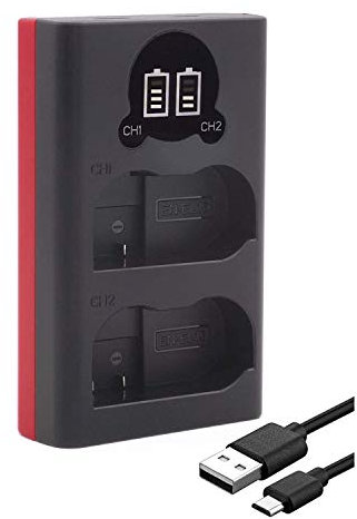 Baxxtar 18522 Chargeur Compatible avec Batterie Nikon EN-EL15 EN-EL15a EN-EL15b EN-EL15c (Dual, LCD, entrée USB-C et Micro-USB)