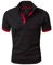 GLESTORE Mens Polo Shirts Short Sleeve Golf T-Shirts for Men Cotton T Shirt Poloshirt Black 2XL
