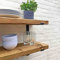 Ben Simpson Furniture Thin Lipped Wooden Handmade Bracket Shelf | 22 x 120 cm | Walnut