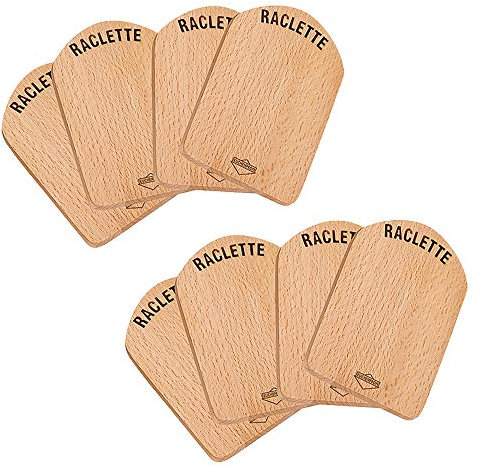 Küchenprofi Lot de 8 planches à raclette en bois
