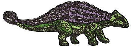 Finally Home Ankylosaurus Dino Patch zum Aufbügeln | Dinosaurier Patches, Tiere Bügelflicken, Flicken, Aufnäher für Kinder, für Jungen