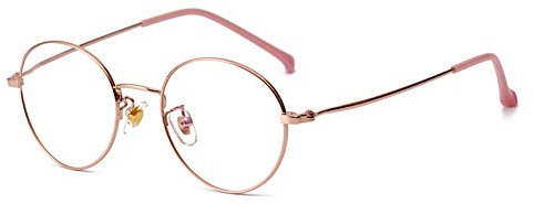 HQMGLASSES Lesebrille HD 1.56 Harz Spiegel Anti-Blue Light Brille, Ultraleichtmetall Rundrahmen Optische Gläser Geeignet für Büro/Lesen Diopter +0,5 bis +3.0,01,+2.5