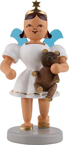 Blank Kunsthandwerk Kurzrockengel mit Teddy, farbig - 6,6 cm