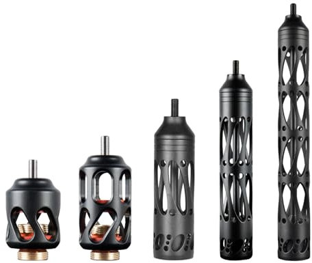 Compound Bogen Stabilisator Bogen Vibration Absorber Stoßdämpfer Aluminium Stabilisator Dämpfer für Bogen Zubehoer (Schwarz, 8 Zoll)