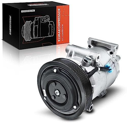 Frankberg Compressore dell'aria condizionata con frizione Compatibile con Qashqai +2 I J10 JJ10E NJ10 M.e.g.a.n.e I M.e.g.a.n.e II Scénic Replace# 8200940837, olio preconfezionato