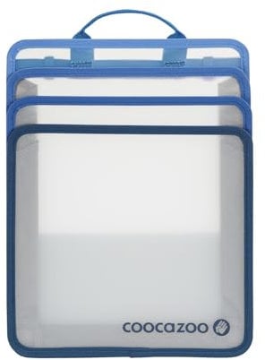 coocazoo Faltbare Heftbox, Blue, blau, mit Tragegriff, platzsparend mit ausziehbaren Seiten, Heftordner für Schulrucksäcke, ab der 3. Klasse