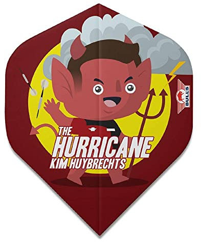 Bull's NL Player 100 Std. Kim Huybrechts The Hurricane Cartoon Flights Dartflight