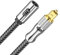 EMK Optical Audio Cable Optical Cable Digital Fiber Optic Toslink Cable for Sound Bar, TV, Home Theater & More(5 Feet/1.5M, Optic Extension, Silver2)