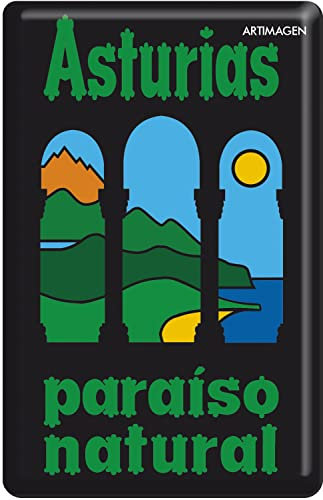 Artimagen - Imán con el Logotipo Asturias - Paraiso Natural.