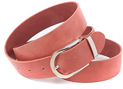 Anthoni Crown Ledergürtel Cintura, Pink, 90 Donna