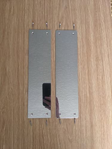 1 Piece of 75mm Mirror Polished Stainless Steel Door Push Finger Metal Plate Cover 8 Length - Square or Rounded Corners (Rounded Corners, 300mm x 75mm)