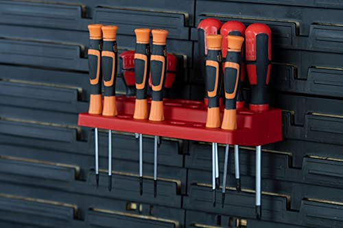 WALL MOUNT STORAGE BOARD ORGANIER BOXES GARAGE DIY BIN PANEL RACK BUILD YOUR OWN BINS HOOKS VARIOUS SIZES (Set of 2 shelves KBS20)