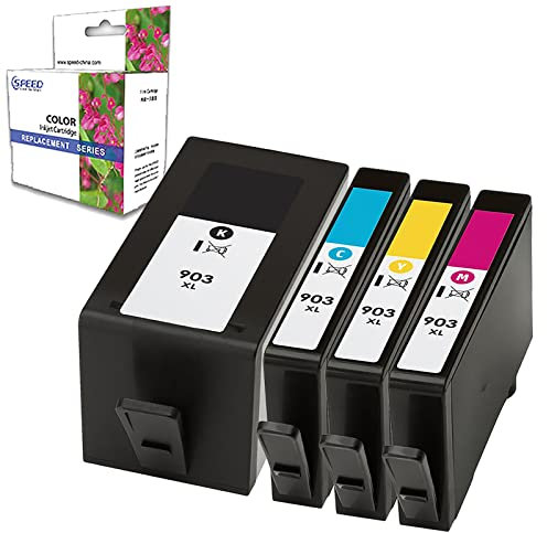 ELLENNE - Kompatible Druckerpatronen für HP 903 XL Schwarz + 903 XL Farbe TRICROMIA 903XL Druckerpatrone OFFICEJET 6950 PRO 6960 6970 6975 All-in-One