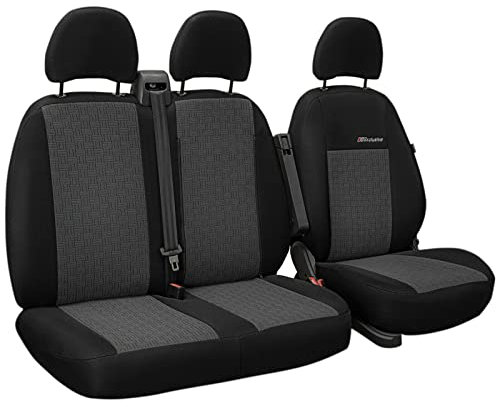 ERJOT Exclusive Autositzbezüge Sitzbezüge Maßgefertigte kompatibel mit VW Crafter II (2016 -) Fahrersitz + 2er Beifahrersitzbank Schonbezüge (Akropolis)