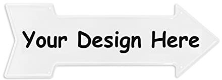 Panneau en métal Flèche droite personnalisée Panneau de flèche personnalisé Panneau de signalisation de rue Panneau de signalisation personnalisé pour indicateur extérieur Flèche Plaque de bienvenue C