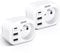 LENCENT Prise USB Secteur, Chargeur Multiprise 4 en 1 Prise avec 1 Sortie AC, 1 Type C et 2 Ports USB-A, avec un Mini Corps pour Bureau Cuisine Chambre 4000W Lot de 2