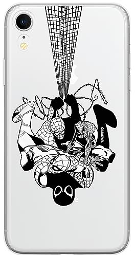 ERT GROUP mobile phone case for Iphone XR original and officially Licensed Marvel pattern Spider Man 043 optimally adapted to the shape of the mobile phone, partially transparent
