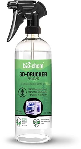 3D-Drucker-Reiniger 750 ml Spray für alle 3D-Drucker, PC-Teile und weitere Elektro-Geräte I Umweltschonender 3D-Druckbett-Reiniger mit hoher Lösekraft I Geruchsneutral und kennzeichnungsfrei