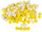 Dhoptical 100Pcs Contact lens case Colorful Contact Lens Holder Box Left/Right Eyes (Yellow)