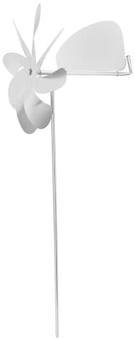 HERCHR Moulinets Réfléchissants, Moulin à Vent Scintillant en Acier Inoxydable, Décoration De Girouette, Moulin à Vent Rotatif pour Cour Et Jardin
