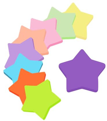 Sticky Notes, 9 Farben Farbige Haftnotizen, 666 Blat Farbig Pentagramm Selbstklebende Haftnotizzettel, Notizen Farbige Notizblöcke für Geeignet Büro Und Heimstudenten 70 x 70 mm