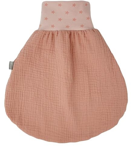 Lilakind“ Baby Musselin Strampelsack | Kleinkind Musselin Schlafsack | Made in Germany apricot Gr. XL