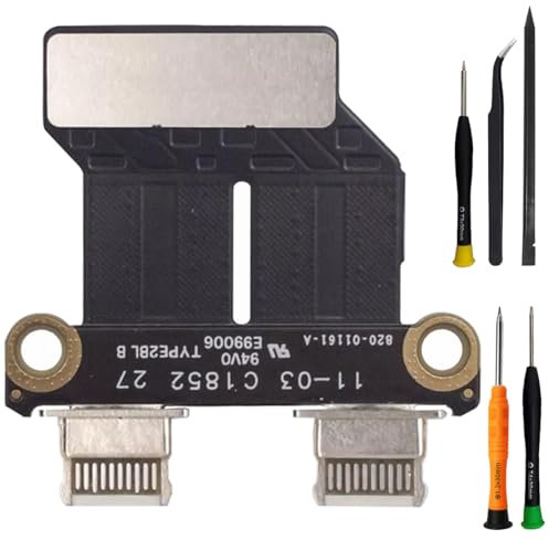 ZHUROUPU DC Power Jack Connector I/O USB-C Board Charging Port Replacement 923-02813 für MacBook Air 13'' A1932 2018 2019 A2179 2020 A2337 2020 820-01161-A 821-01658-A 820-01161-04 821-01658-03