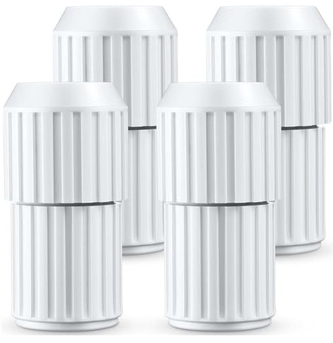 Casstad Lot de 4 perches télescopiques de rechange pour piscine - Blanc