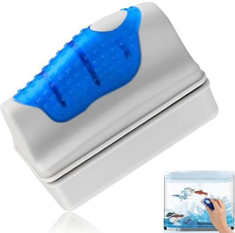 Magnetic Fish Tank Cleaner Aquarium Magnet Glass Cleaner, Fish Tank Algae Scraper Brush Cleaner Aquatic Algae Scraper Scrubbing Tool for Fish Tank Under 50 Gallon
