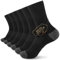 TUUHAW Tennissocken Herren 43-46 Schwarze Socken Herren Lang Sportsocken Laufsocken Baumwolle Dicke Socken Wandersocken Damen Schwarz Socken Verdickte Frottee Baumwollsocken 6 Paar, Schwarz 43-46