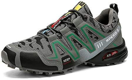 MEIION naturstep TerraGrip- Orthopädischer Lauf- & Wanderschuh Tarnstil Wanderschuhe Herren, wasserdichte Trekkingschuhe Damen Herren, rutschfeste Outdoor-Schuhe für Trekking und Wandern