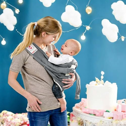 3 in 1 Baby-Tragetuch, Komfortable Babytrage ohne Binden, 100% aus weicher Baumwolle, Ideal für Neugeborene und Kleinkinder in den ersten Monaten, Auch für Baby-Wippe geeignet, Perfekte Erstaustattung
