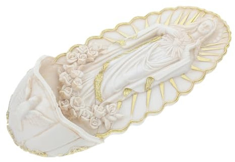 Ciieeo Décoration Murale En Porcelaine Avec Bénitier Catholique Médaille Religieuse De La Dame