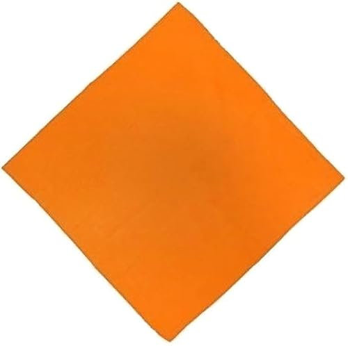 Kiran Fashion Bandana HEadband Scarf headscarf Unisex Men Woman Plain Solid Colour, Cotton Bandana Head Neck Wrist Handwrap (Orange)