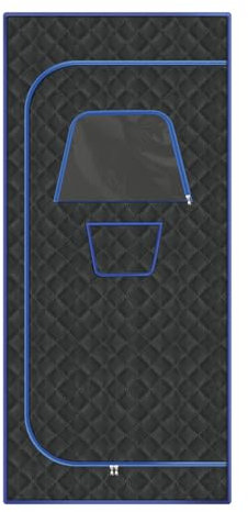 Full Size Sauna Tent Portable Sweat Steam Room Kit 4 Far Infrared Heating Panels to Achieve 360-Degree Surround Heating with Foldable Chair Floor Mat and Storage Bag, for Homes Clubs Spas, etc.