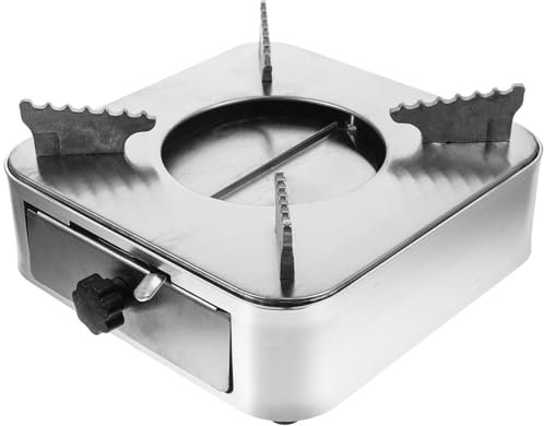 SUPVOX Estufa De Alcohol PortáTil De Acero Inoxidable Para Cocinar Al Aire Libre Ideal Para Camping Y Uso En Restaurantes DiseñO a Prueba De Viento FáCil De Manejar Con Combustible Ajustable